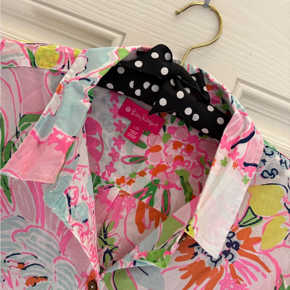 Lilly Pulitzer for Target Floral Button-Down Shirt - Picture 4 of 6